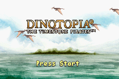 Dinotopia: The Timestone Pirates title screen for GameBoy Advance